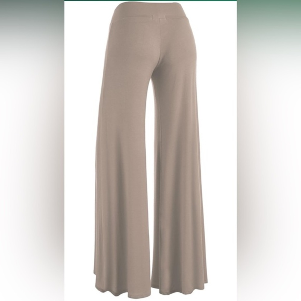 Beige Wide leg soft dress or lounge pants, size Medium